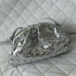 Bottega Style Pouch in Metallic